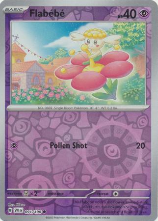 Scarlet & Violet (Base Set) : 091/198 - Flabebe - Common Reverse Holo