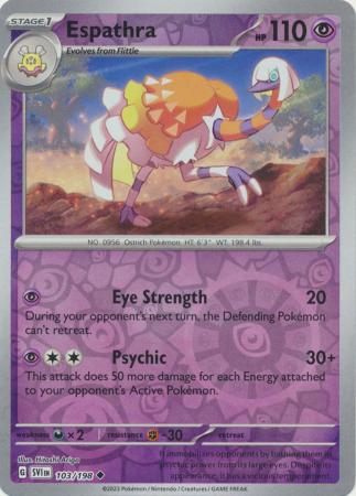 Scarlet & Violet (Base Set) : 103/198 - Espathra - Uncommon Reverse Holo