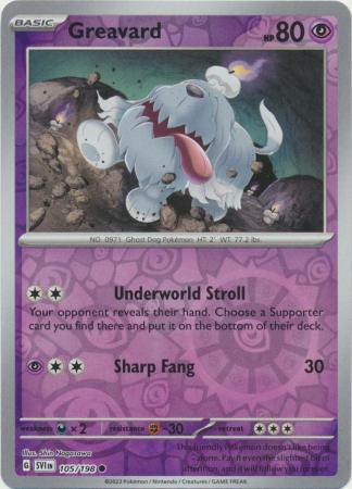 Scarlet & Violet (Base Set) : 105/198 - Greavard - Common Reverse Holo