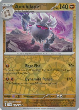 Scarlet & Violet (Base Set) : 109/198 - Annihilape - Holo Rare Reverse Holo