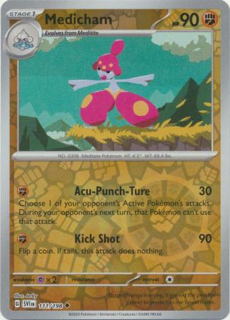 Scarlet & Violet (Base Set) : 111/198 - Medicham - Uncommon Reverse Holo