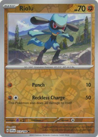 Scarlet & Violet (Base Set) : 113/198 - Riolu - Common Reverse Holo
