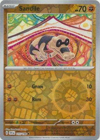 Scarlet & Violet (Base Set) : 115/198 - Sandile - Common Reverse Holo