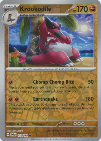 Scarlet & Violet (Base Set) : 117/198 - Krookodile - Uncommon Reverse Holo