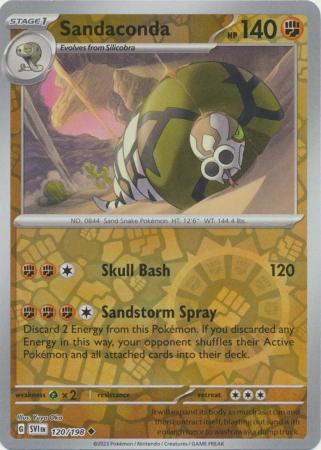 Scarlet & Violet (Base Set) : 120/198 - Sandaconda - Uncommon Reverse Holo