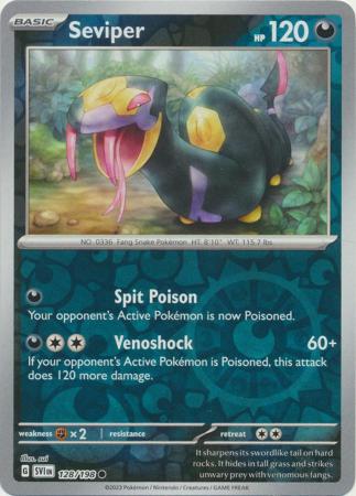 Scarlet & Violet (Base Set) : 128/198 - Seviper - Common Reverse Holo