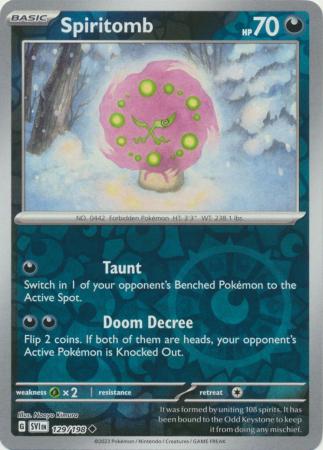Scarlet & Violet (Base Set) : 129/198 - Spiritomb - Uncommon Reverse Holo