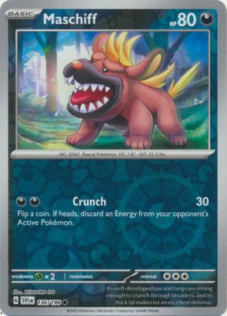 Scarlet & Violet (Base Set) : 136/198 - Maschiff - Common Reverse Holo