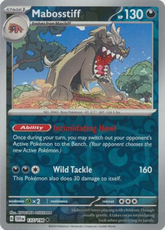 Scarlet & Violet (Base Set) : 137/198 - Mabosstiff - Uncommon Reverse Holo