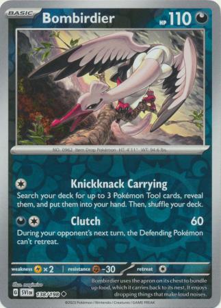 Scarlet & Violet (Base Set) : 138/198 - Bombirdier - Uncommon Reverse Holo