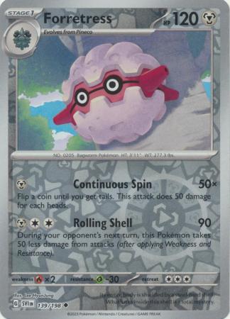 Scarlet & Violet (Base Set) : 139/198 - Forretress - Uncommon Reverse Holo