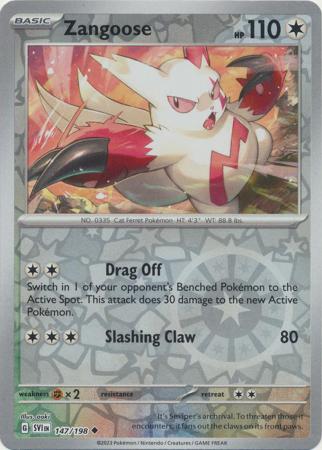Scarlet & Violet (Base Set) : 147/198 - Zangoose - Uncommon Reverse Holo