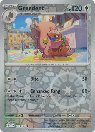 Scarlet & Violet (Base Set) : 152/198 - Greedent - Uncommon Reverse Holo