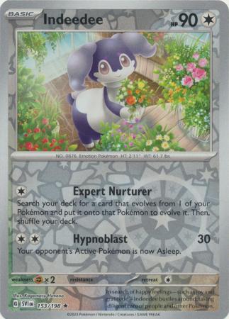 Scarlet & Violet (Base Set) : 153/198 - Indeedee - Holo Rare Reverse Holo