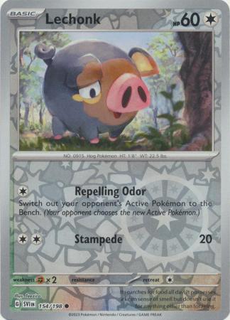 Scarlet & Violet (Base Set) : 154/198 - Lechonk - Common Reverse Holo