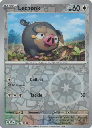 Scarlet & Violet (Base Set) : 155/198 - Lechonk - Common Reverse Holo