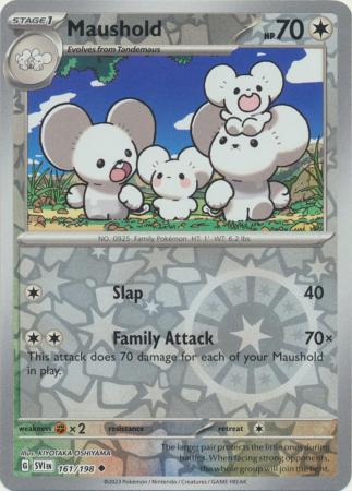 Scarlet & Violet (Base Set) : 161/198 - Maushold - Uncommon Reverse Holo