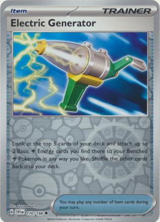 Scarlet & Violet (Base Set) : 170/198 - Electric Generator - Uncommon Reverse Holo