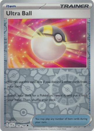 Scarlet & Violet (Base Set) : 196/198 - Ultra Ball - Uncommon Reverse Holo