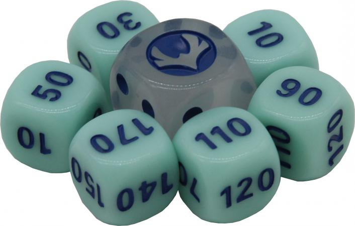 Sword & Shield : Silver Tempest : Elite Trainer Dice Set of 6 Dice with Bonus Die (Teal)