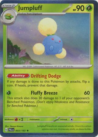 Scarlet & Violet: Paldea Evolved : 003/193 - Jumpluff - Holo Rare