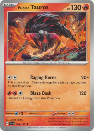 Scarlet & Violet: Paldea Evolved : 028/193 - Paldean Tauros - Uncommon