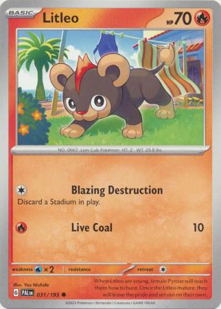 Scarlet & Violet: Paldea Evolved : 031/193 - Litleo - Common