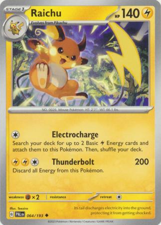 Scarlet & Violet: Paldea Evolved : 064/193 - Raichu - Uncommon
