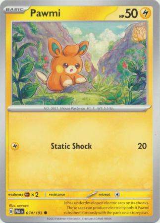 Scarlet & Violet: Paldea Evolved : 074/193 - Pawmi - Common