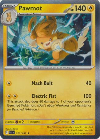 Scarlet & Violet: Paldea Evolved : 076/193 - Pawmot - Holo Rare