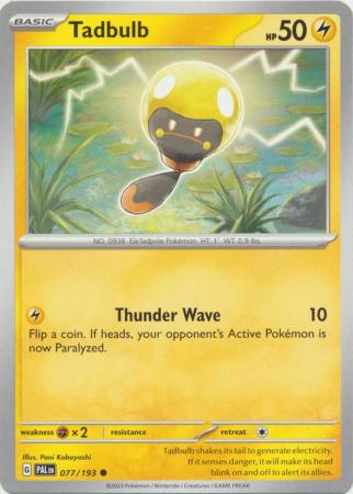 Scarlet & Violet: Paldea Evolved : 077/193 - Tadbulb - Common