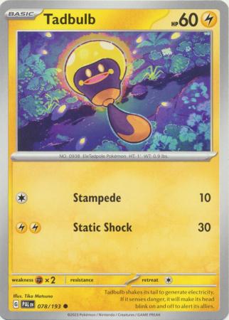 Scarlet & Violet: Paldea Evolved : 078/193 - Tadbulb - Common