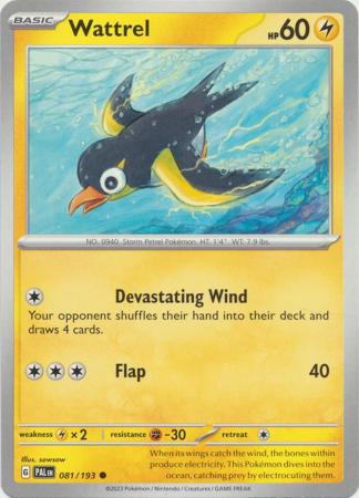Scarlet & Violet: Paldea Evolved : 081/193 - Wattrel - Common