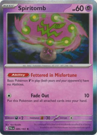 Scarlet & Violet: Paldea Evolved : 089/193 - Spiritomb - Holo Rare