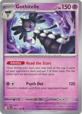 Scarlet & Violet: Paldea Evolved :  092/193 - Gothitelle - Uncommon