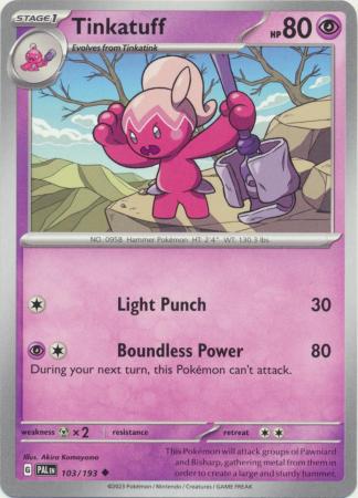 Scarlet & Violet: Paldea Evolved : 103/193 - Tinkatuff - Uncommon