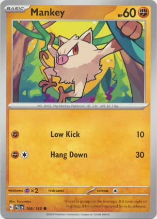 Scarlet & Violet: Paldea Evolved : 106/193 - Mankey - Common