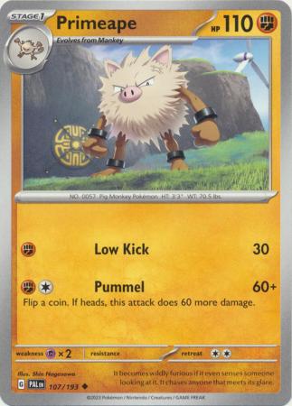 Scarlet & Violet: Paldea Evolved : 107/193 - Primeape - Uncommon