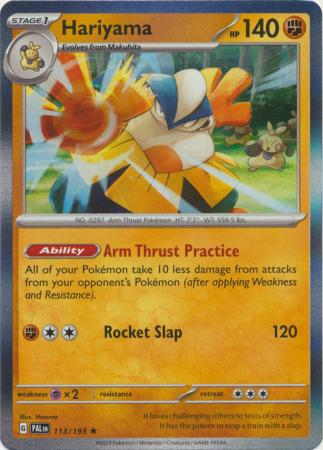 Scarlet & Violet: Paldea Evolved :  113/193 - Hariyama -Holo Rare