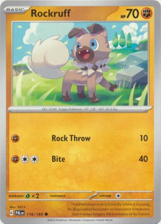 Scarlet & Violet: Paldea Evolved : 116/193 - Rockruff - Common