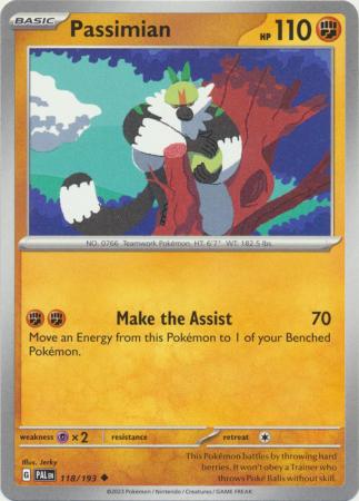 Scarlet & Violet: Paldea Evolved : 118/193 - Passimian - Uncommon