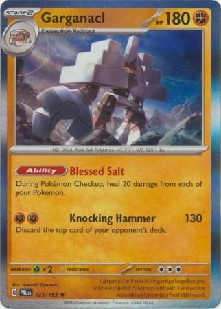 Scarlet & Violet: Paldea Evolved : 123/193 - Garganacl - Holo Rare