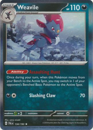 Scarlet & Violet: Paldea Evolved : 134/193 - Weavile - Holo Rare
