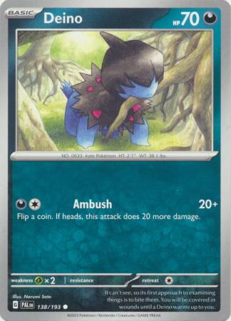 Scarlet & Violet: Paldea Evolved : 138/193 - Deino - Common