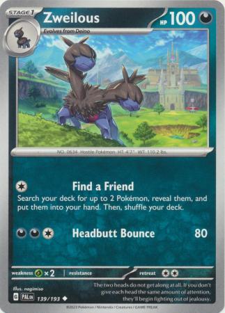 Scarlet & Violet: Paldea Evolved : 139/193 - Zweilous - Uncommon