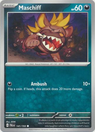 Scarlet & Violet: Paldea Evolved : 141/193 - Maschiff - Common