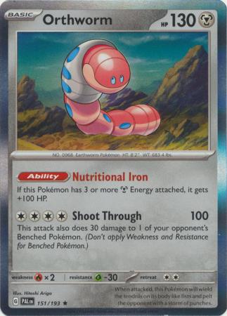 Scarlet & Violet: Paldea Evolved : 151/193 - Orthworm - Holo Rare