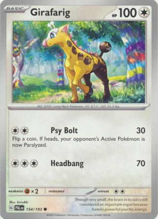 Scarlet & Violet: Paldea Evolved : 154/193 - Girafarig - Common