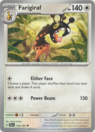 Scarlet & Violet: Paldea Evolved : 155/193 - Farigiraf - Uncommon