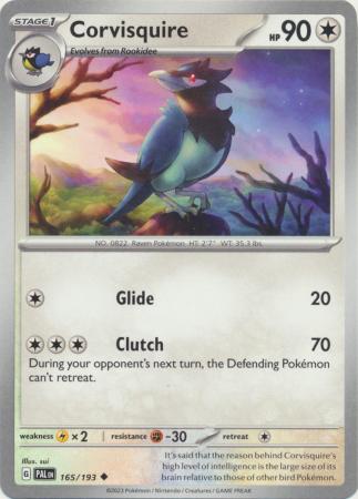 Scarlet & Violet: Paldea Evolved : 165/193 - Corvisquire - Uncommon